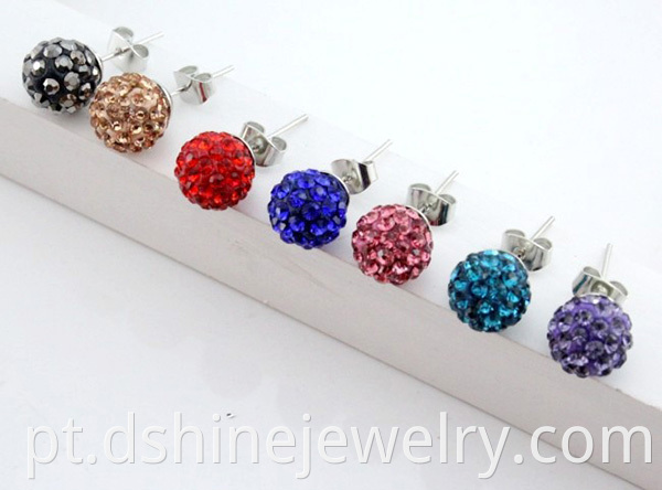 Shamballa Balls Stud Earring For Women